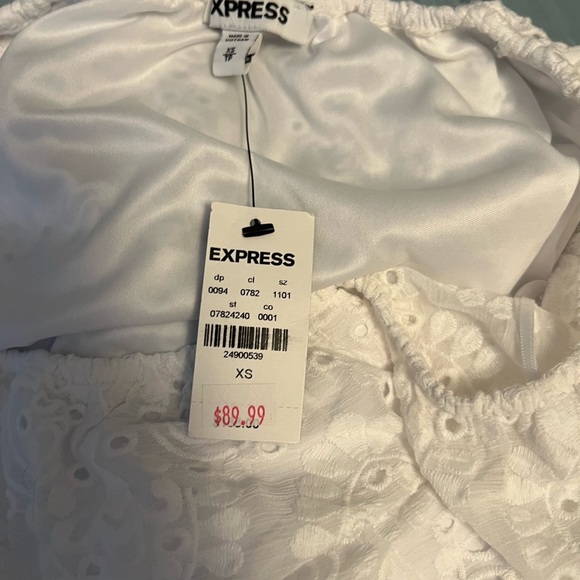 NWT Express off shoulder eyelet dress - Picture 6 of 7